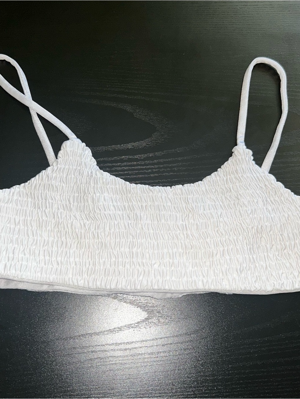 White Smocked Bikini Top – Women Swim Bikinis